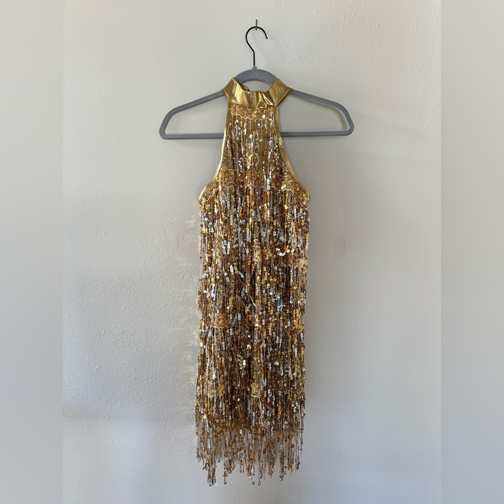 Beautiful Gold and Silver Sequined Dress
